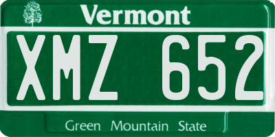 VT license plate XMZ652