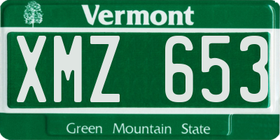 VT license plate XMZ653