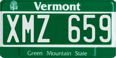 VT license plate XMZ659