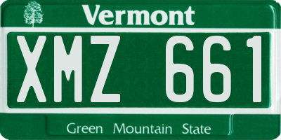 VT license plate XMZ661