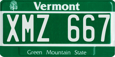 VT license plate XMZ667