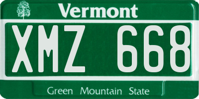 VT license plate XMZ668