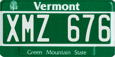 VT license plate XMZ676