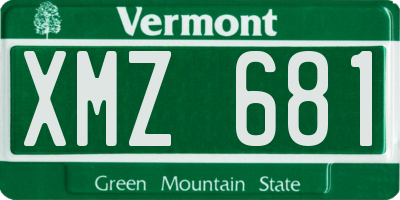 VT license plate XMZ681