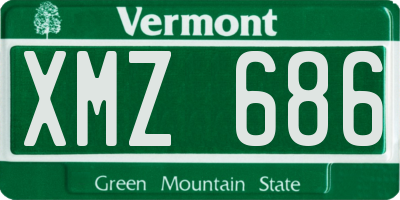 VT license plate XMZ686