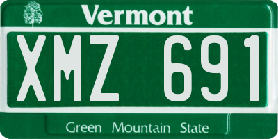 VT license plate XMZ691