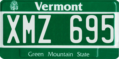 VT license plate XMZ695