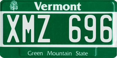 VT license plate XMZ696