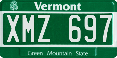 VT license plate XMZ697