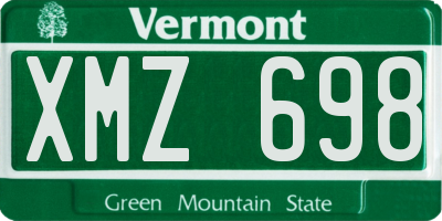 VT license plate XMZ698