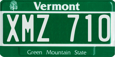VT license plate XMZ710