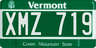 VT license plate XMZ719