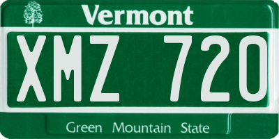 VT license plate XMZ720