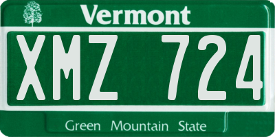VT license plate XMZ724