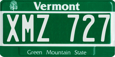 VT license plate XMZ727