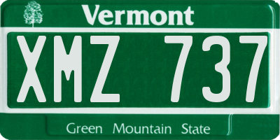 VT license plate XMZ737
