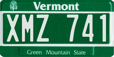 VT license plate XMZ741