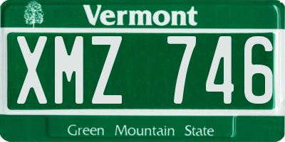 VT license plate XMZ746
