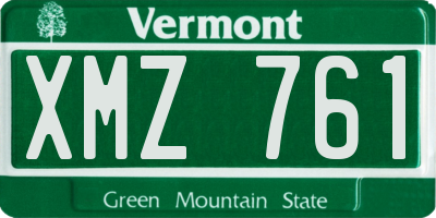 VT license plate XMZ761