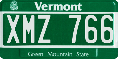 VT license plate XMZ766