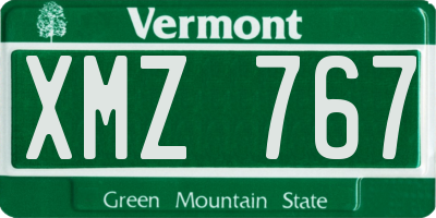 VT license plate XMZ767