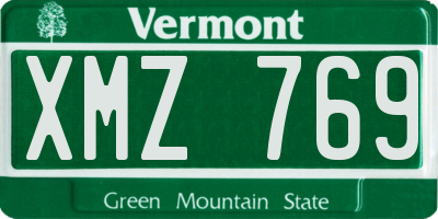 VT license plate XMZ769