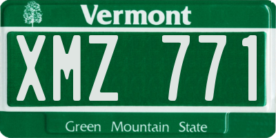 VT license plate XMZ771