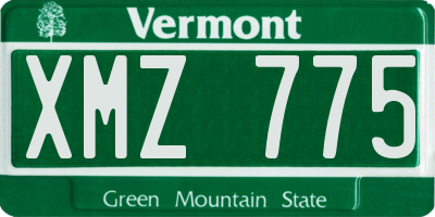 VT license plate XMZ775