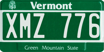 VT license plate XMZ776