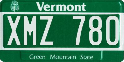 VT license plate XMZ780