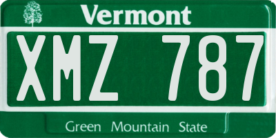 VT license plate XMZ787