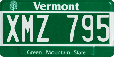 VT license plate XMZ795