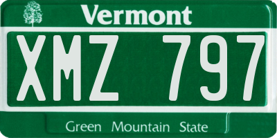 VT license plate XMZ797