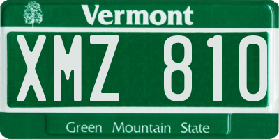 VT license plate XMZ810