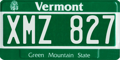 VT license plate XMZ827