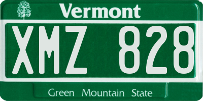 VT license plate XMZ828