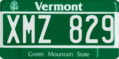 VT license plate XMZ829