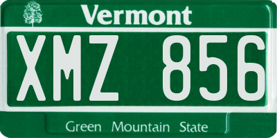 VT license plate XMZ856