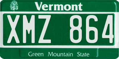 VT license plate XMZ864