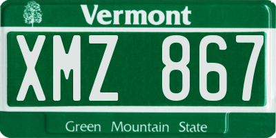 VT license plate XMZ867
