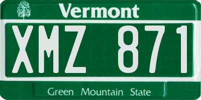 VT license plate XMZ871