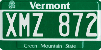 VT license plate XMZ872
