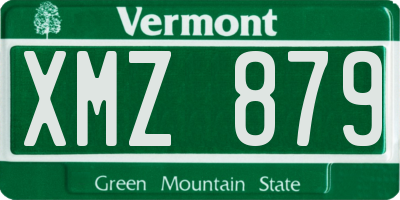 VT license plate XMZ879