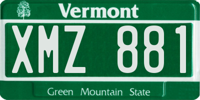 VT license plate XMZ881