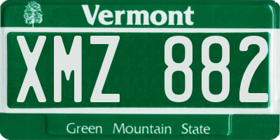VT license plate XMZ882