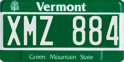 VT license plate XMZ884