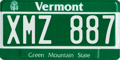 VT license plate XMZ887