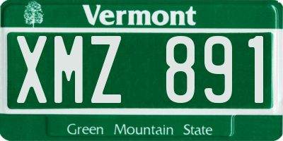 VT license plate XMZ891