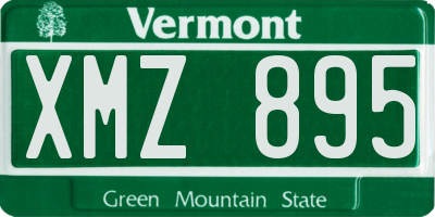 VT license plate XMZ895