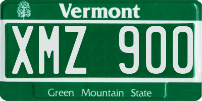 VT license plate XMZ900
